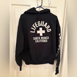 Lifeguard Santa Monica Black Hoodie Size Large